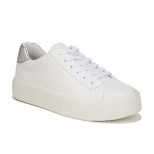 Vince White and Silver Platform Sneakers